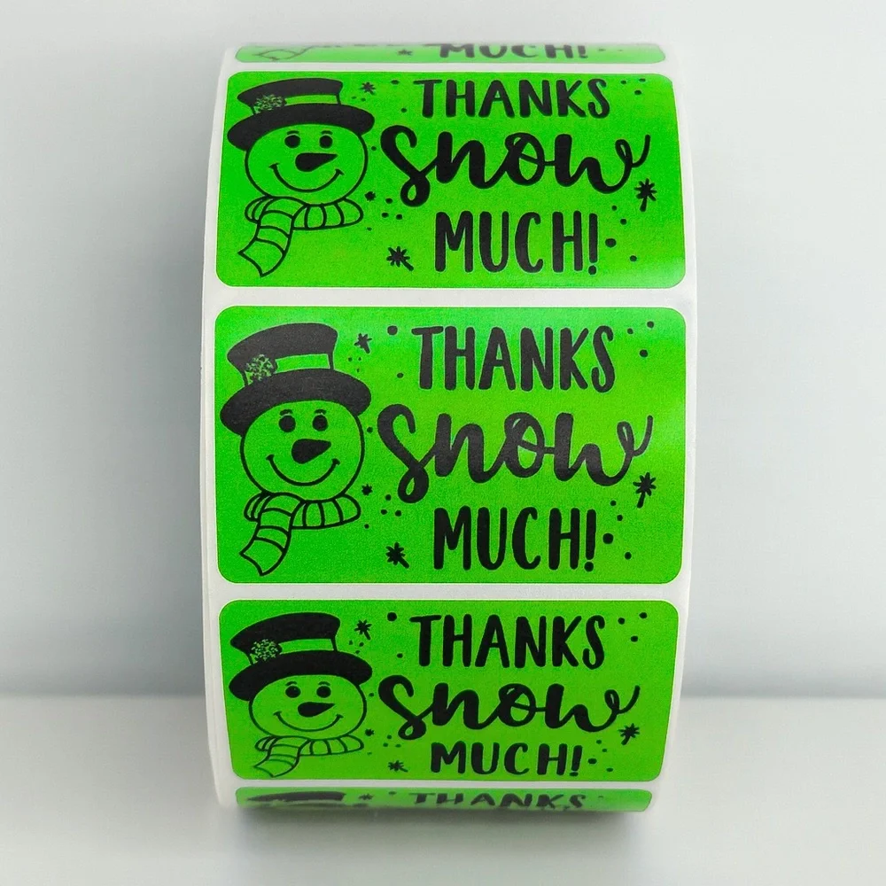 Christmas Snowman Stickers – Thank You Labels for small business 2